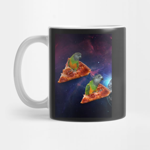 senegal parrot space pizza funny by Oranjade0122